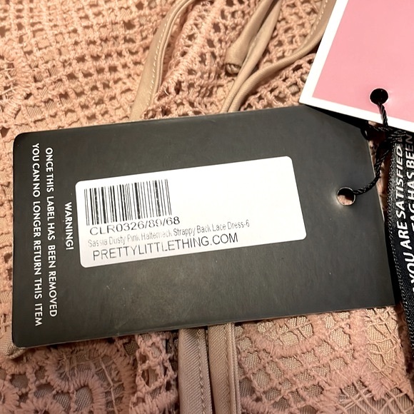 NWT PrettyLittleThing Halterneck Strappy Back Lace Mini Dress, Size 2 - Picture 15 of 16